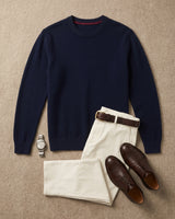 ZHILIFS | Men's Crew Neck Pullover — Navy