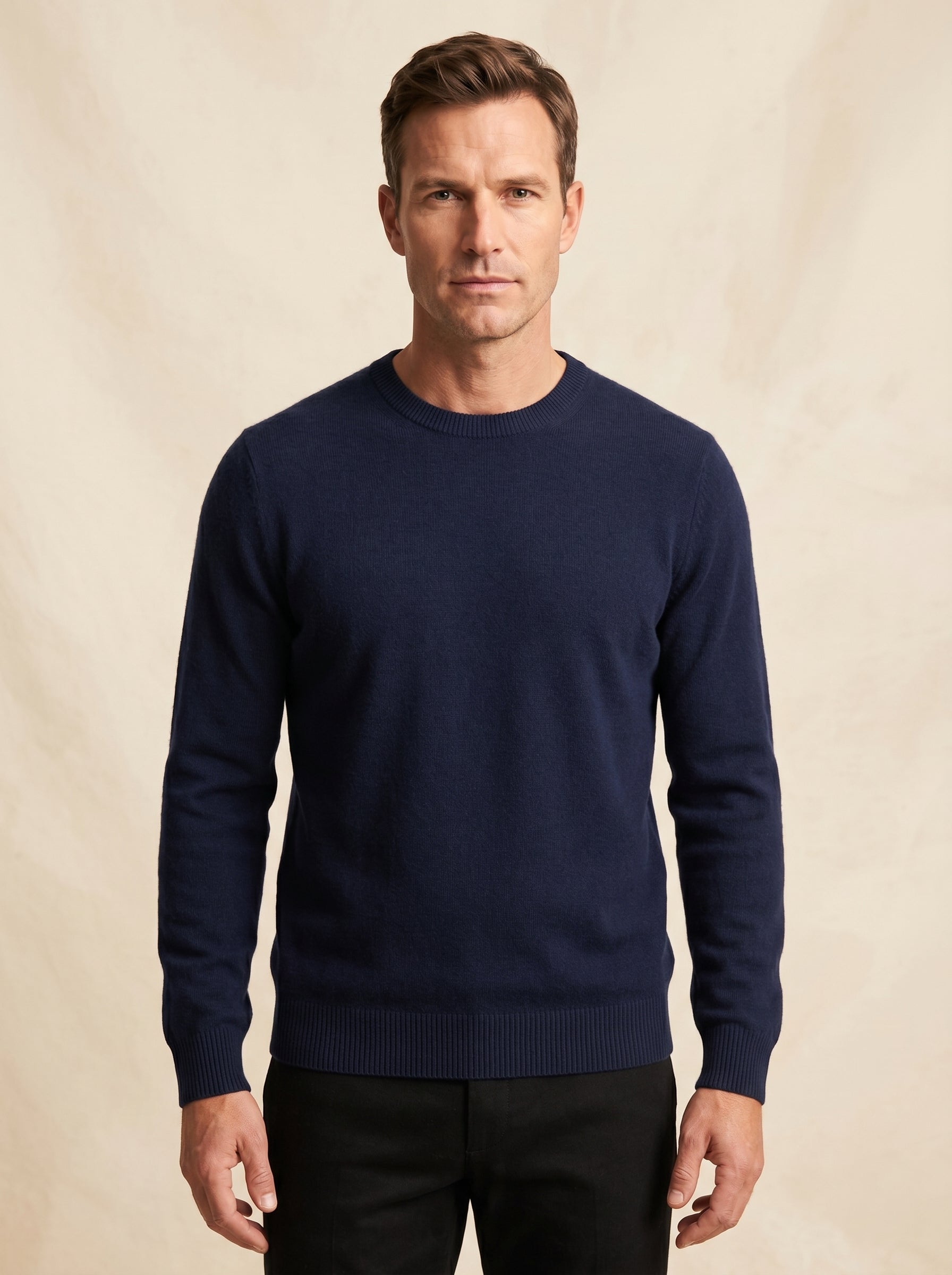 ZHILIFS | Men's Crew Neck Pullover — Navy