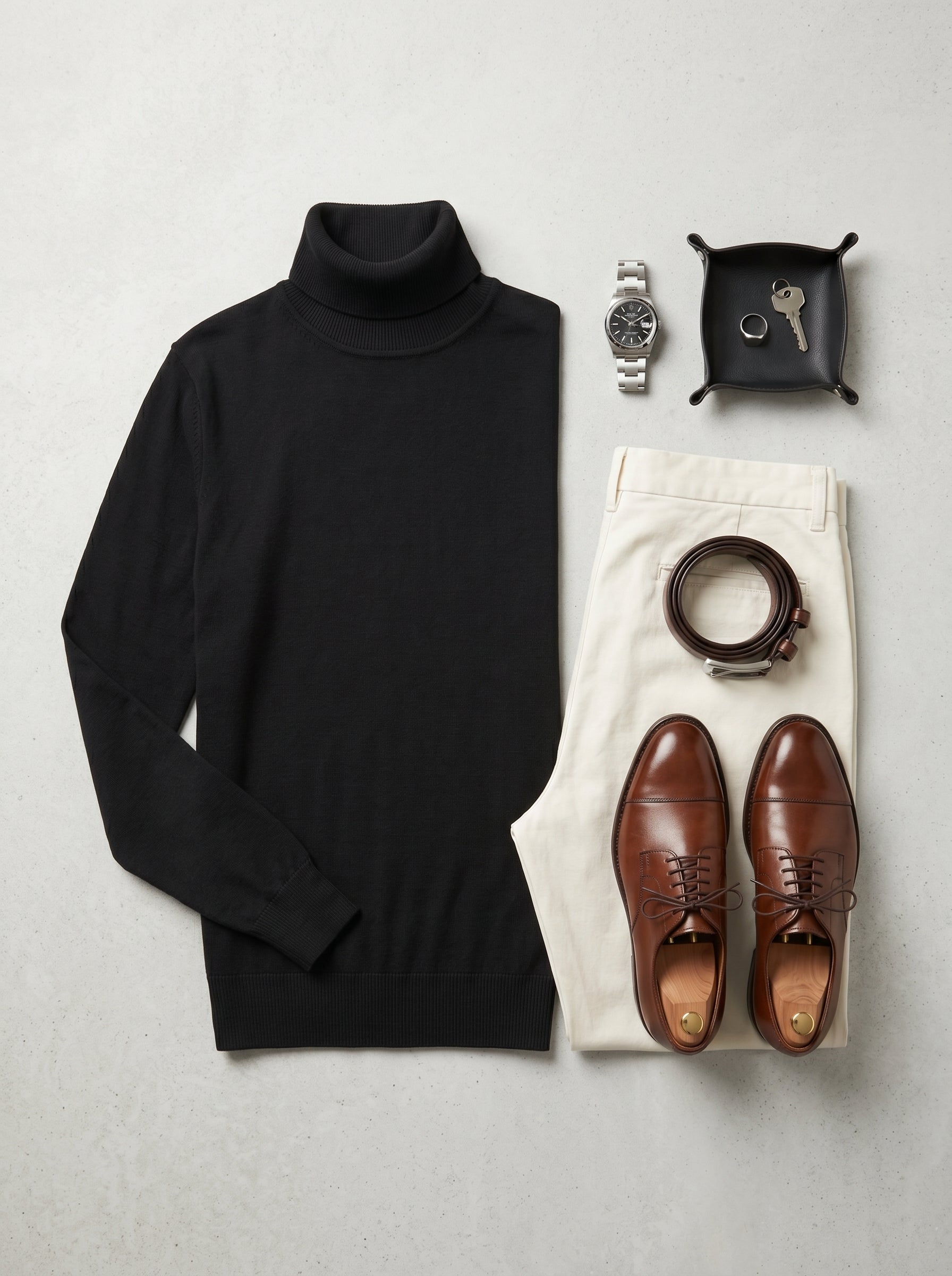 ZHILIFS | Men's Turtleneck Pullover — Black