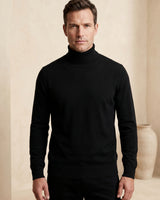 ZHILIFS | Men's Turtleneck Pullover — Black