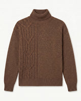 ZHILIFS | Men's Turtleneck Pullover — Brown