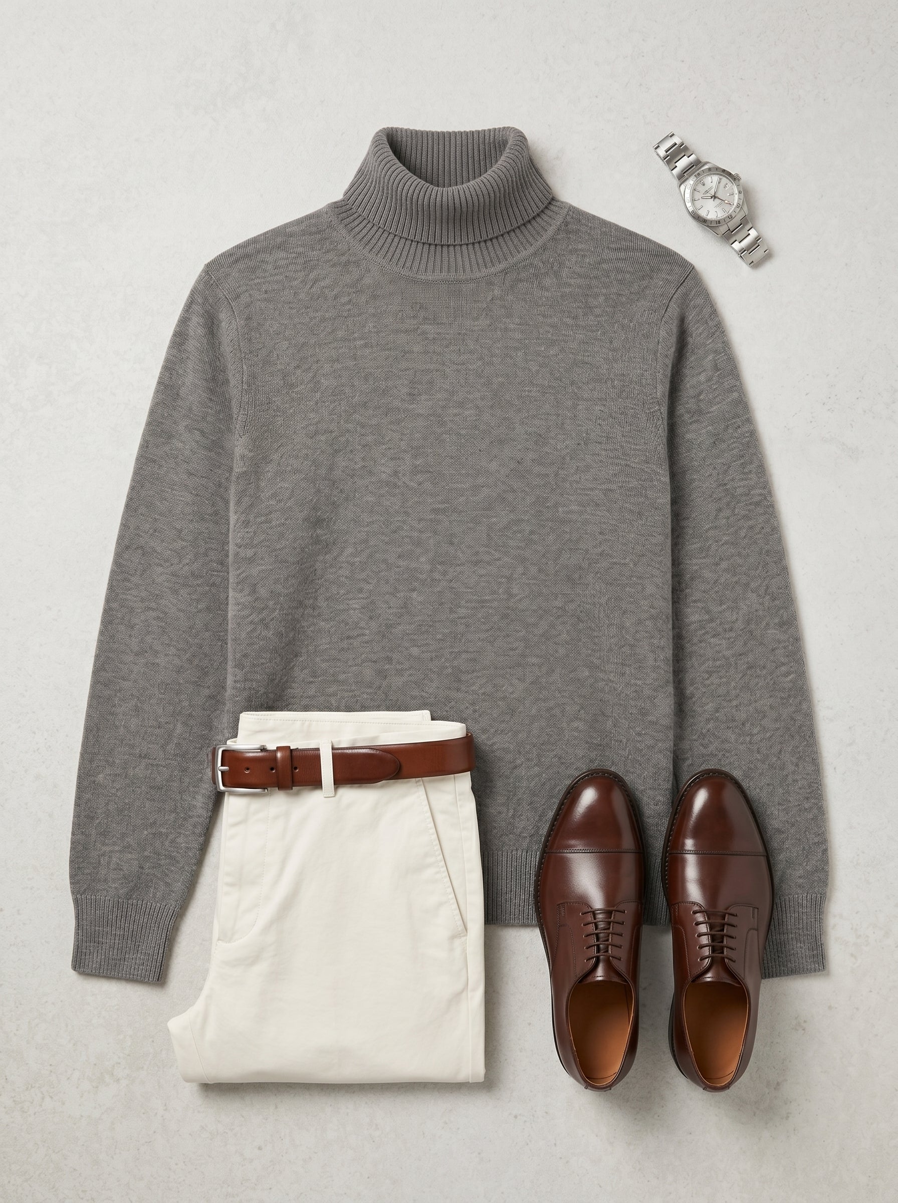 ZHILIFS | Men's Turtleneck Pullover — Grey