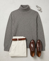 ZHILIFS | Men's Turtleneck Pullover — Grey