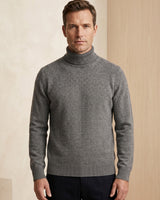 ZHILIFS | Men's Turtleneck Pullover — Grey