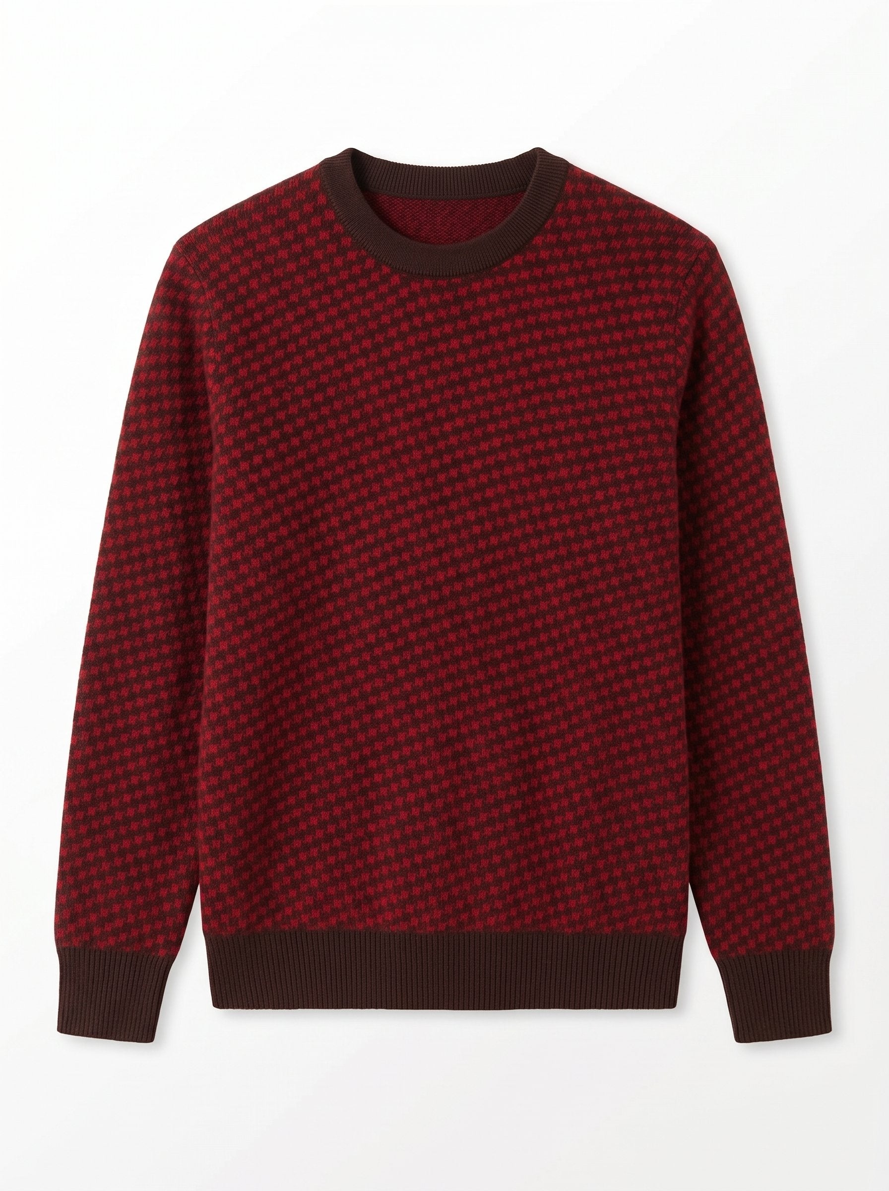 Men's Cashmere Crew Neck Sweater — Red