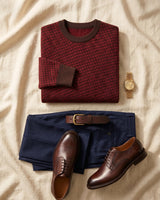 Men's Cashmere Crew Neck Sweater — Red