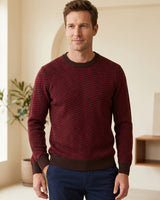 Men's Cashmere Crew Neck Sweater — Red