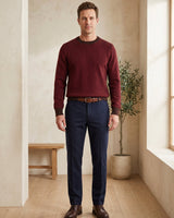 Men's Cashmere Crew Neck Sweater — Red