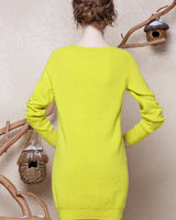 Women's Multi-Color Cashmere Sweater Dress