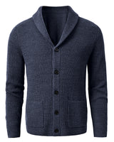Cable Knit Shawl Collar Cardigan