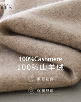 Solid V-Neck Cashmere Pullover Sweater