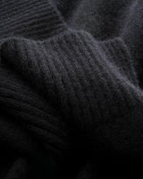 Women's High Lapel Split-Hem Cashmere Sweater