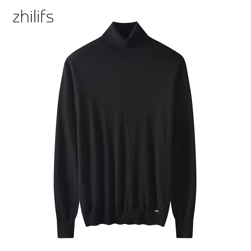 Men's Lightweight Wool Turtleneck Sweater Underwear