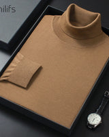 Lightweight Turtleneck Wool Sweater