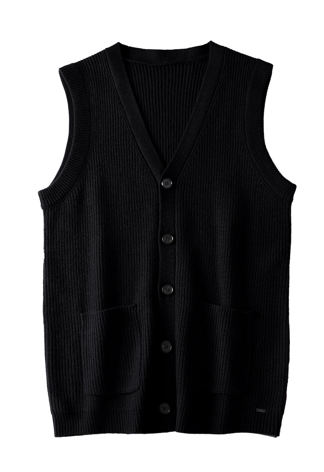 V-Neck Knit Sweater Vest