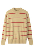 Women's Striped Mock Neck Sweater