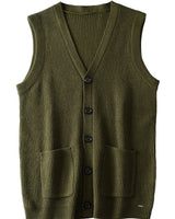 V-Neck Knit Sweater Vest