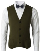 Herringbone V-Neck Sweater Vest