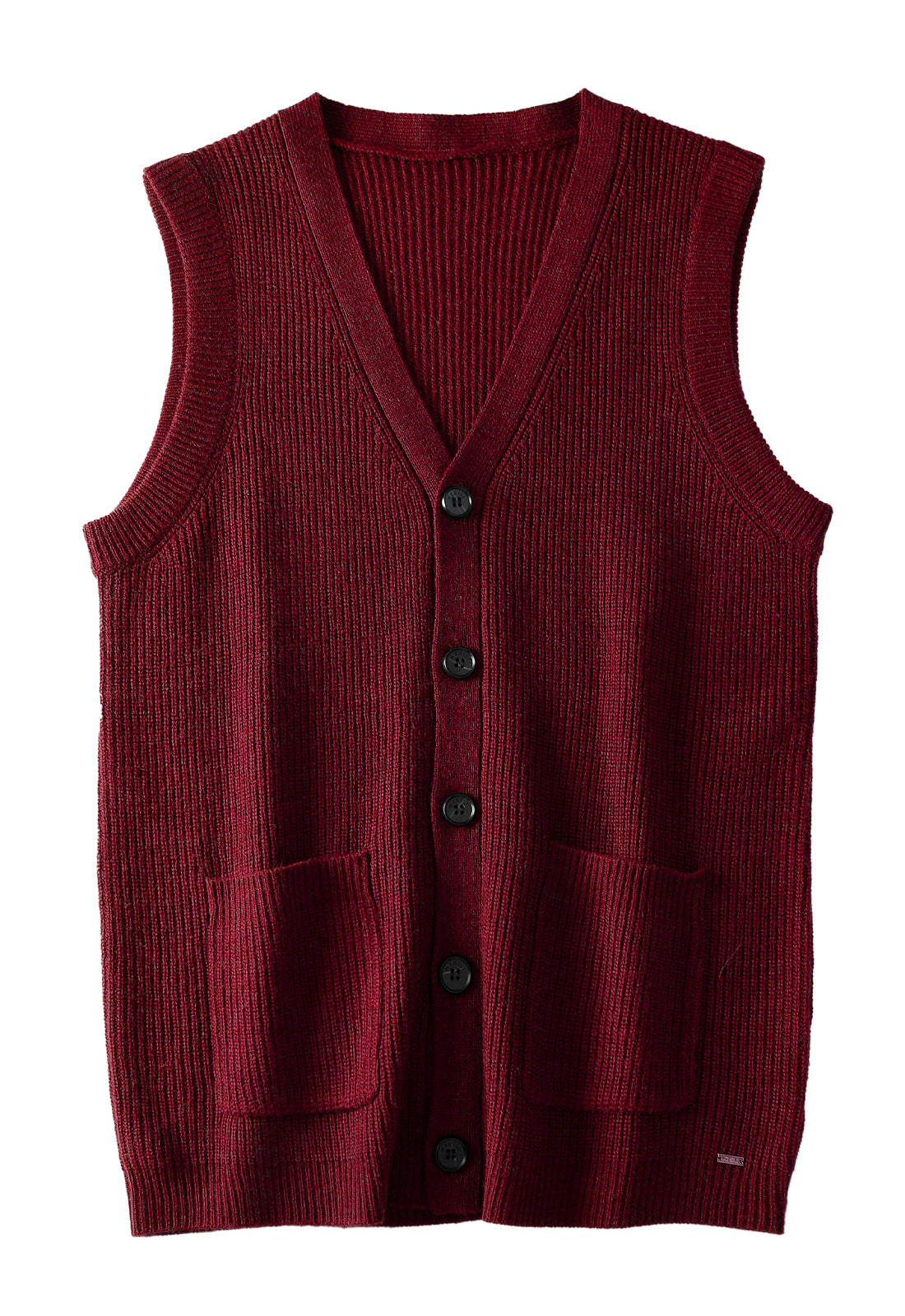 V-Neck Knit Sweater Vest