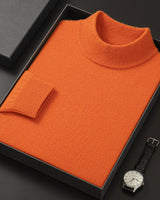 Mock Neck Cashmere Pullover Sweater