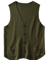 Herringbone V-Neck Sweater Vest