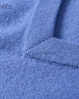 Fine Knit Wool V-Neck Sweater