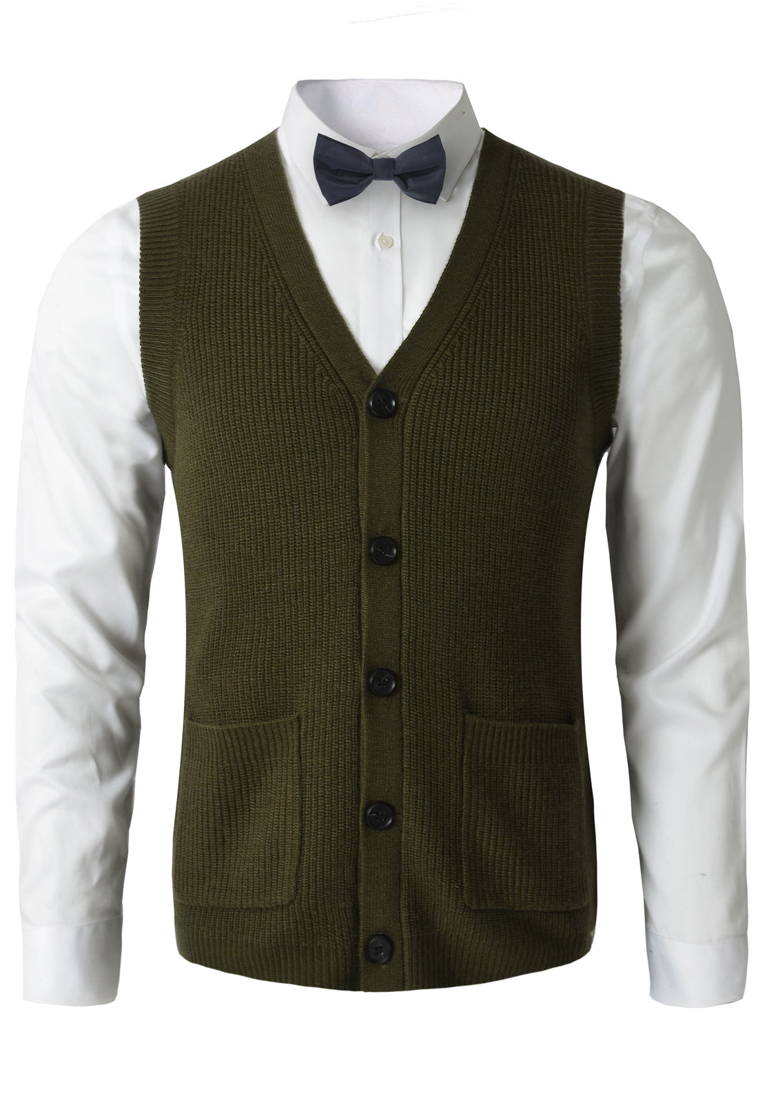 Men s Sweater Vest V Neck Sleeveless Knitted Cardigan