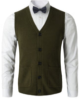V-Neck Knit Sweater Vest