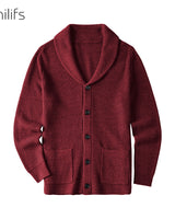 Cable Knit Shawl Collar Cardigan