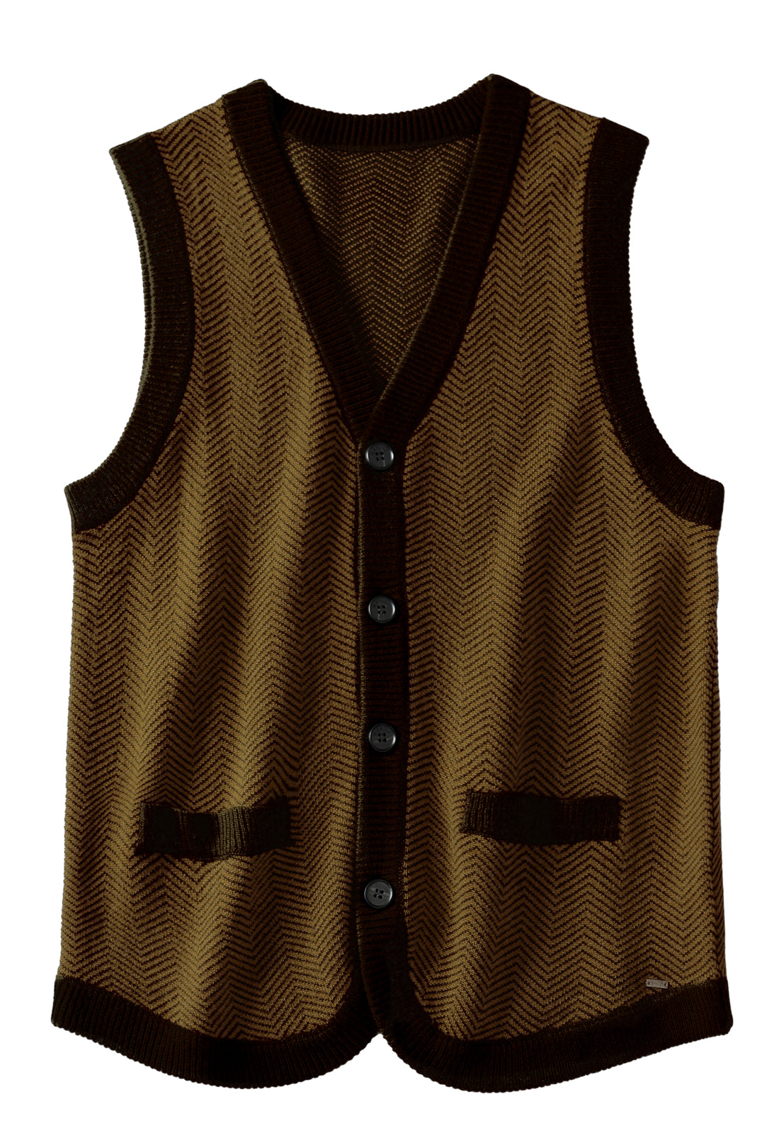 Mens Sweater Vest Solid Knitted