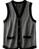 Solid Knit Sweater Vest
