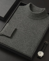 Mock Neck Cashmere Pullover Sweater
