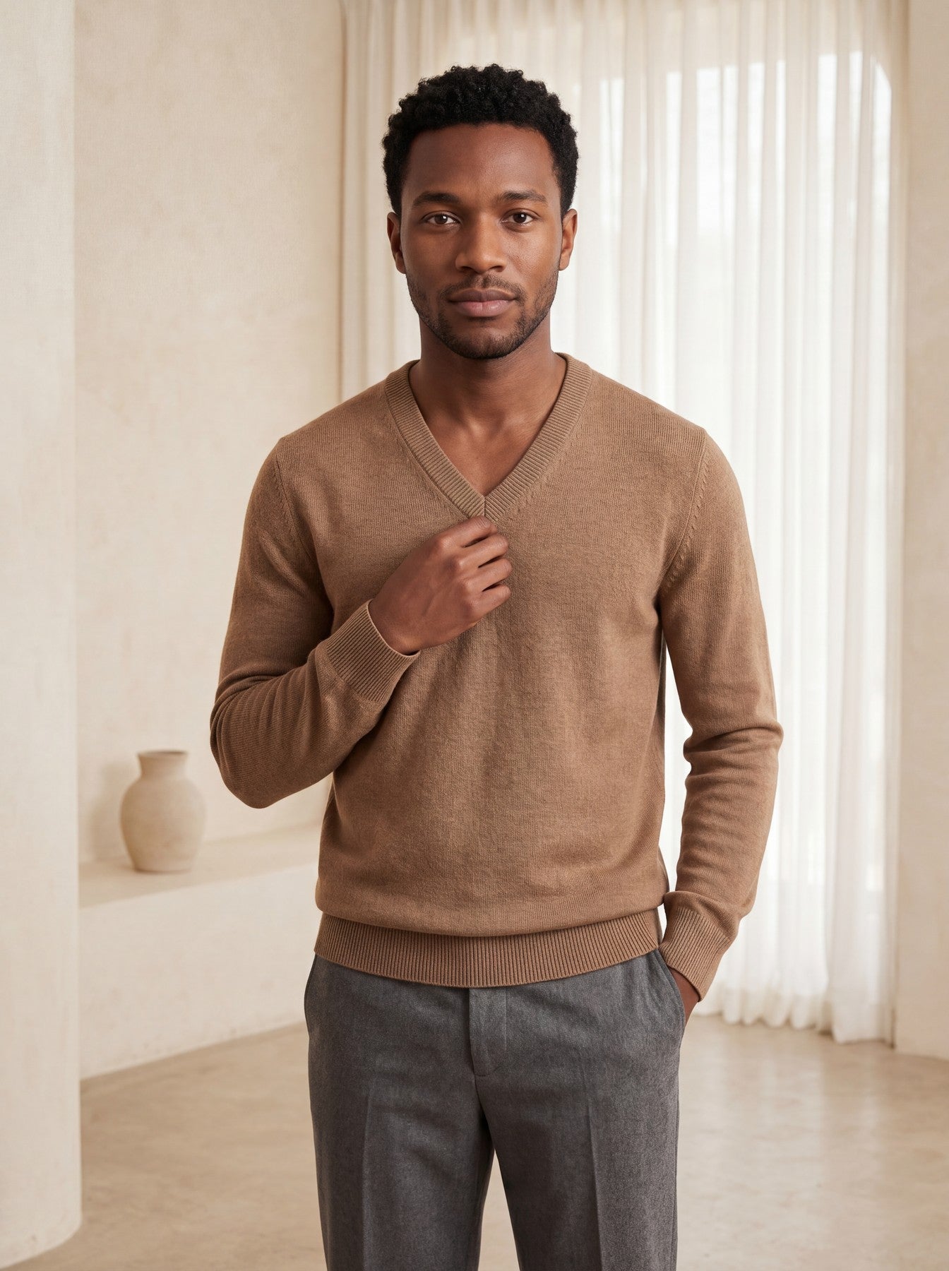 ZHILIFS refined knitwear, worn